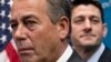 FILE - House Speaker John Boehner of Ohio (l) and House Budget Committee Chairman Paul Ryan.