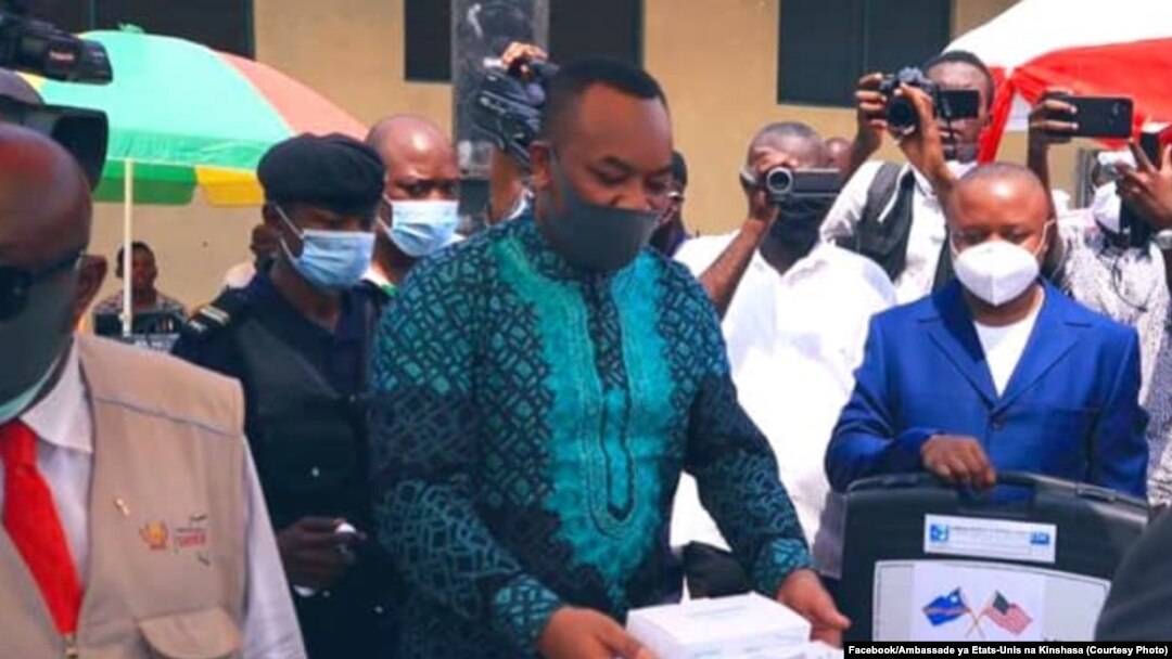 Ministre ya Santé Dr. Eteni Longondo, Kinshasa, 16 mai 2020. (Facebook/Ambassade des Etats-Unis)