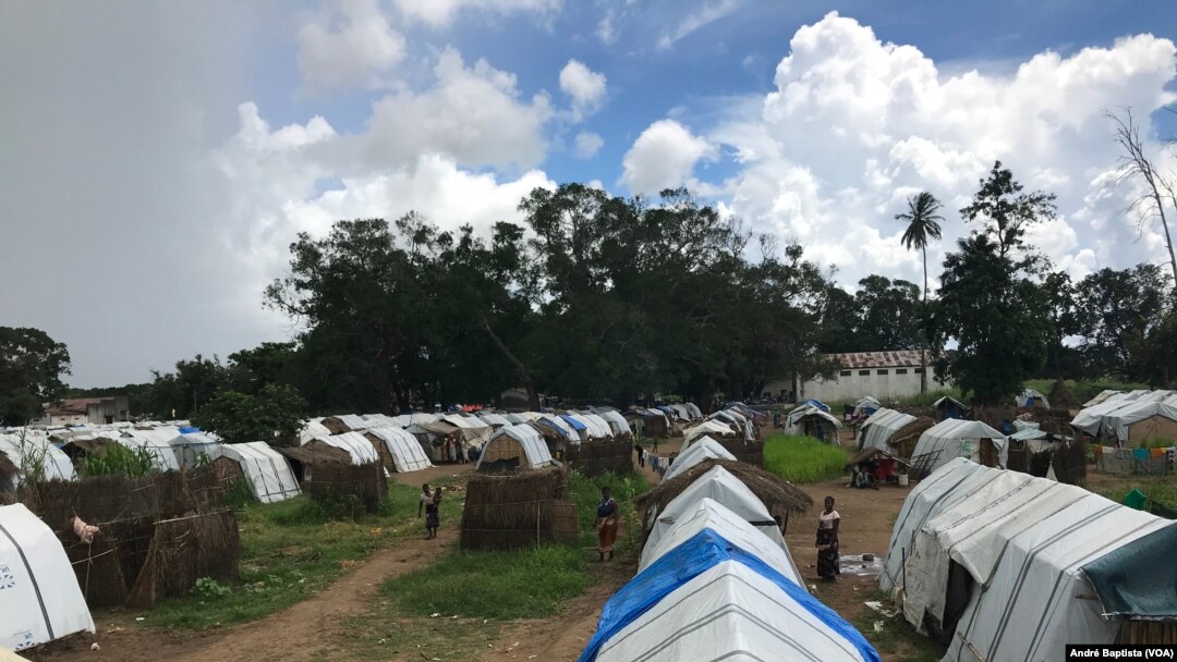 Campo de deslocados do centro agrário de Napala para deslocados da insurgência em Cabo Delgado. Moçambique