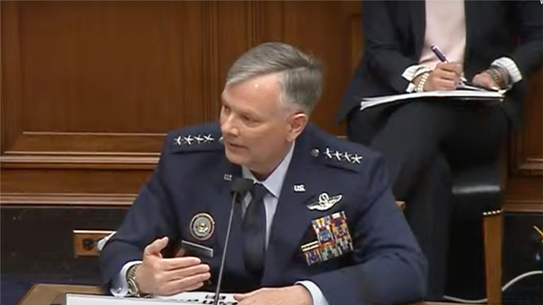 美軍北方司令部司令、空軍上將格倫•範赫克2021年4月14日出席國會眾議院軍事委員會的一場聽證會