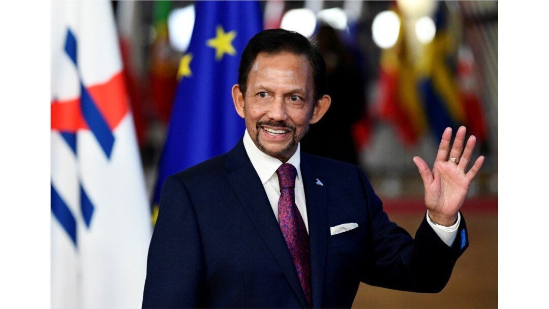Sultan of Brunei Hassanal Bolkiah arrives at the ASEM leaders summit in Brussels