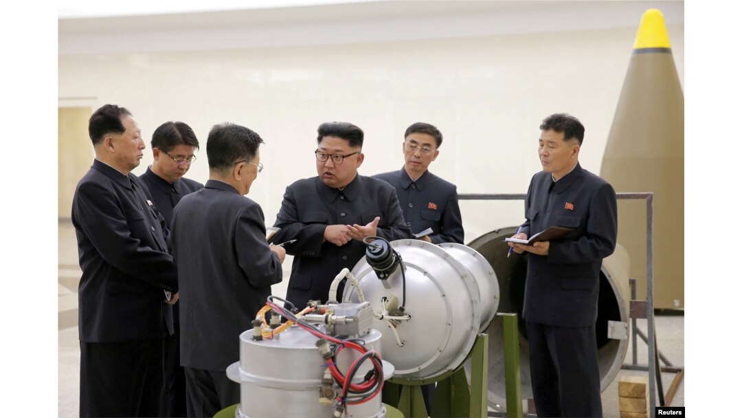 FILE - North Korean leader Kim Jong Un provides guidance on a nuclear weapons program in this undated photo released by North Korea's Korean Central News Agency (KCNA) in Pyongyang, Sept. 3, 2017.