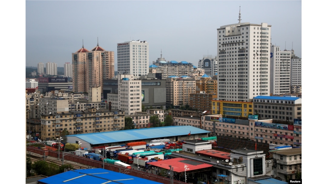 지난 2016년 9월 촬영한 중국 단둥 세관 야적장.