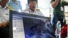 A map of a flight plan is seen on a computer screen during a meeting before a mission to find the Malaysia Airlines flight MH370 that disappeared from radar screens in the early hours of Saturday, at Phu Quoc Airport on Phu Quoc Island, March 10, 2014.