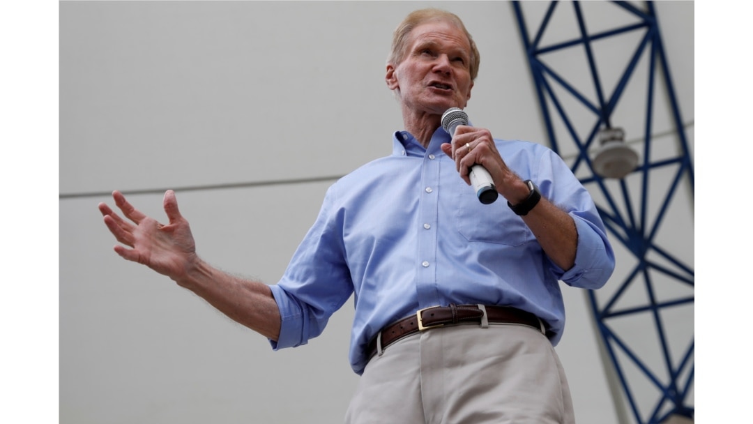 FILE - Then-Sen. Bill Nelson, D-Fla., speaks in West Palm Beach, Fla.
