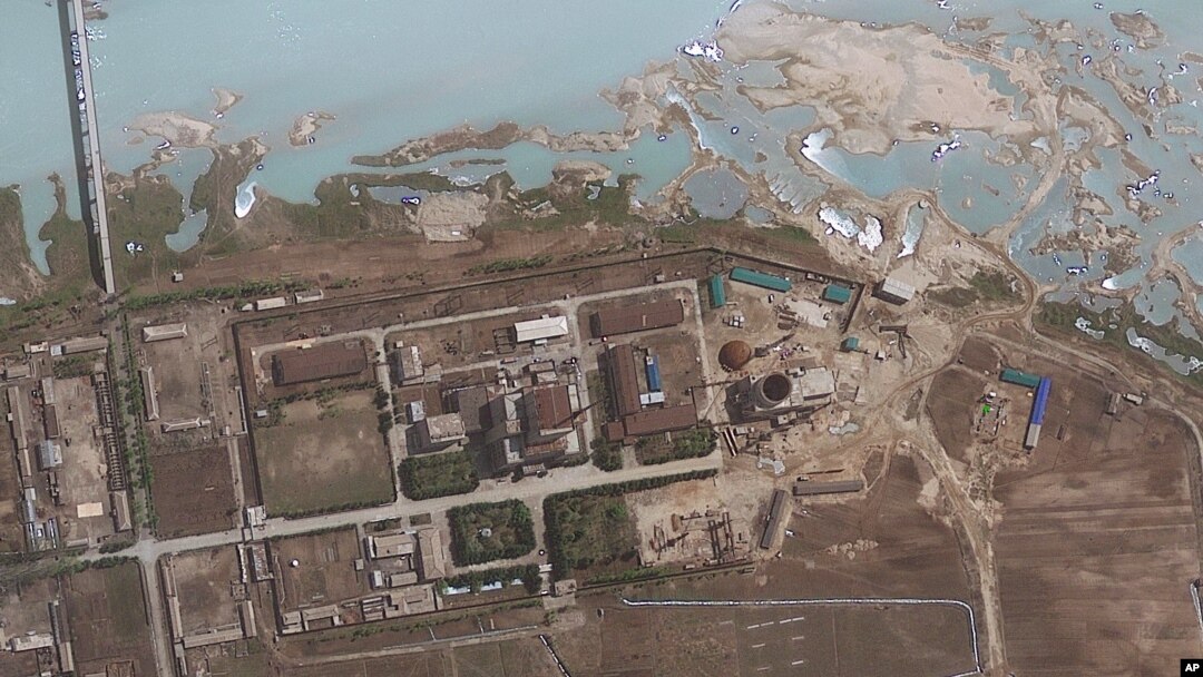 FILE - Satellite image provided by GeoEye shows the area around the Yongbyon nuclear facility in Yongbyon, North Korea. 