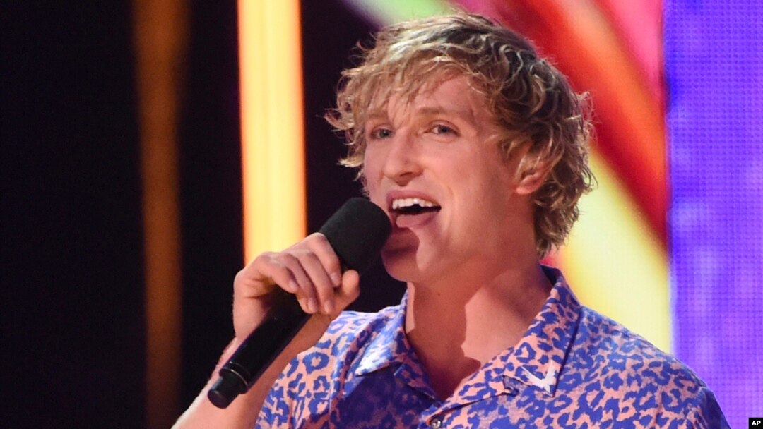 FILE - Logan Paul speaks at the Teen Choice Awards at the Galen Center in Los Angeles, Aug. 13, 2017. 