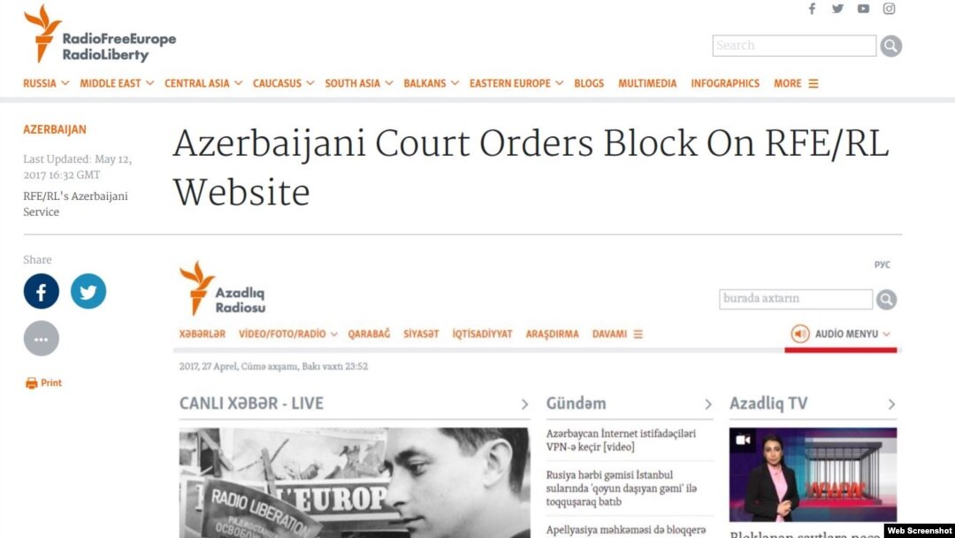 VOA's Azerbaijan website.