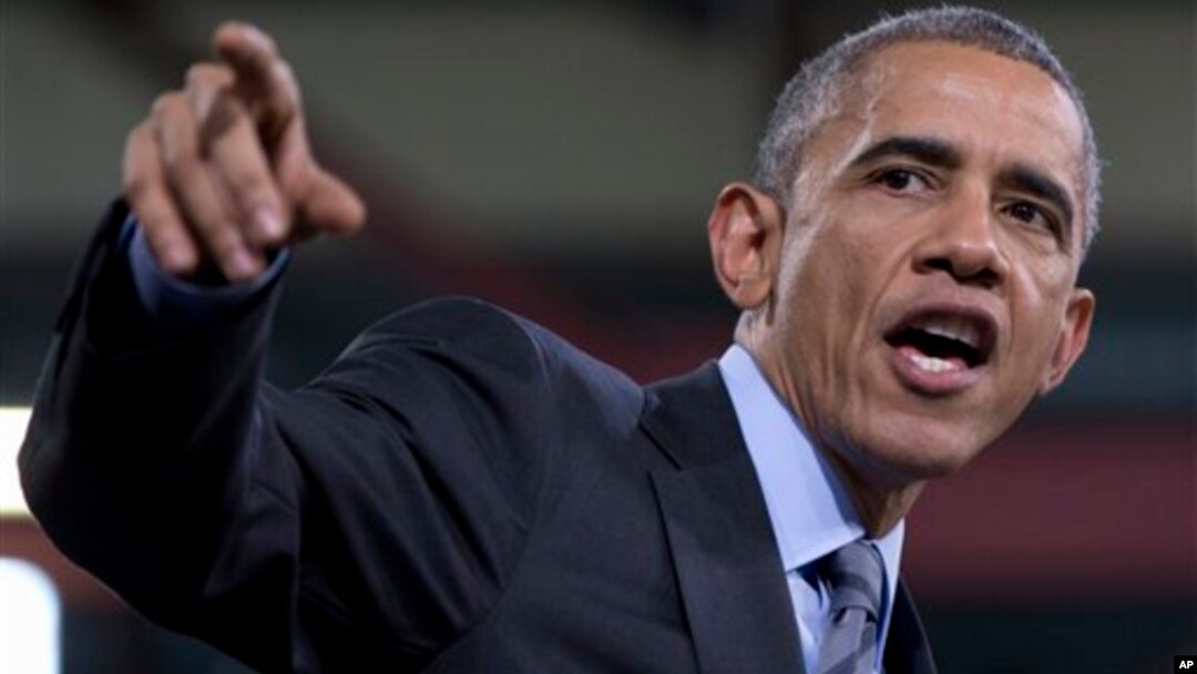 El presidente Obama durante su discurso en Las Vegas.