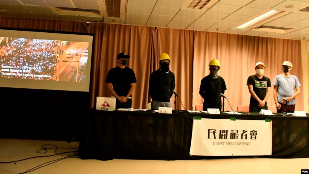 香港抗爭者預告全球42個城在9-28及9-29兩日發起大遊行。(攝影: 美國之音湯惠芸）