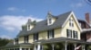 This is a small, but quaint Cape May Victorian home. Note the ruffled gingerbread trim.