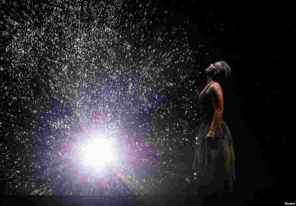Pink performs at the Brit Awards at the O2 Arena in London, Feb. 20, 2019.