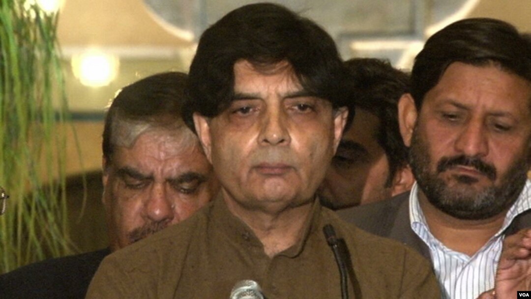 FILE - Pakistani Interior Minister Chaudhry Nisar Ali Khan.