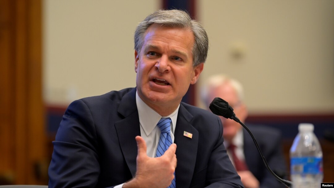 El director del FBI, Christopher Wray, en su testimonio ante el Comité de Seguridad Nacional de la Cámara de Representantes, el 17 de septiembre de 2020.