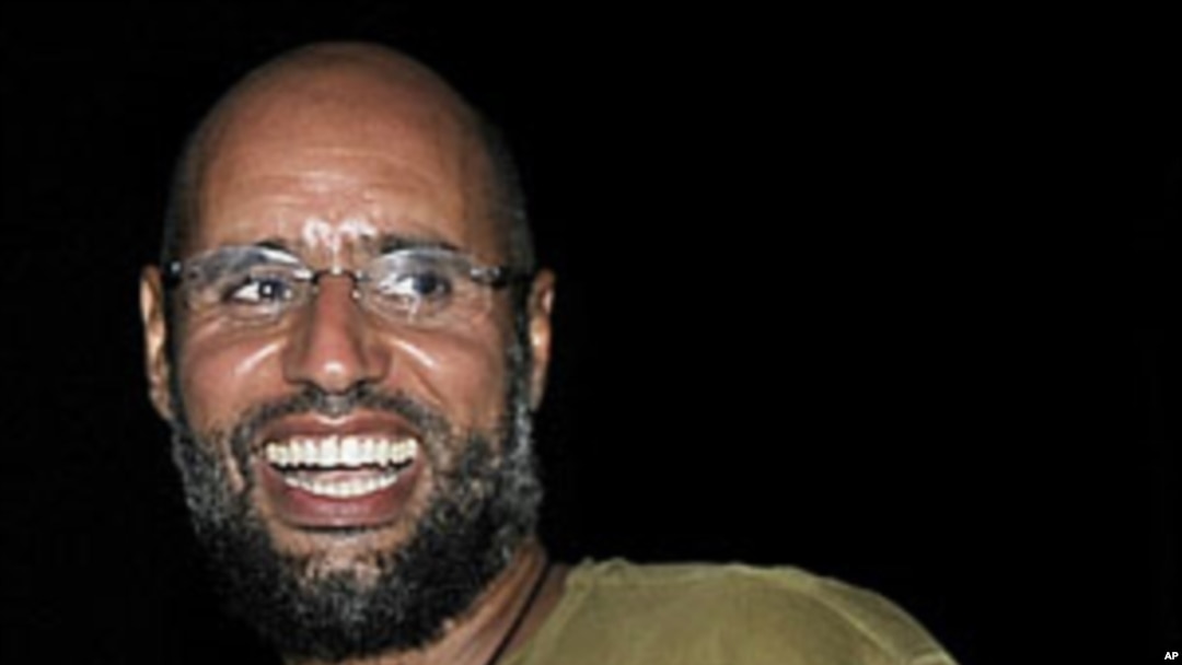 Saif al-Islam, the son of Libyan leader Moammar Gadhafi, August 23, 2011. (file photo)