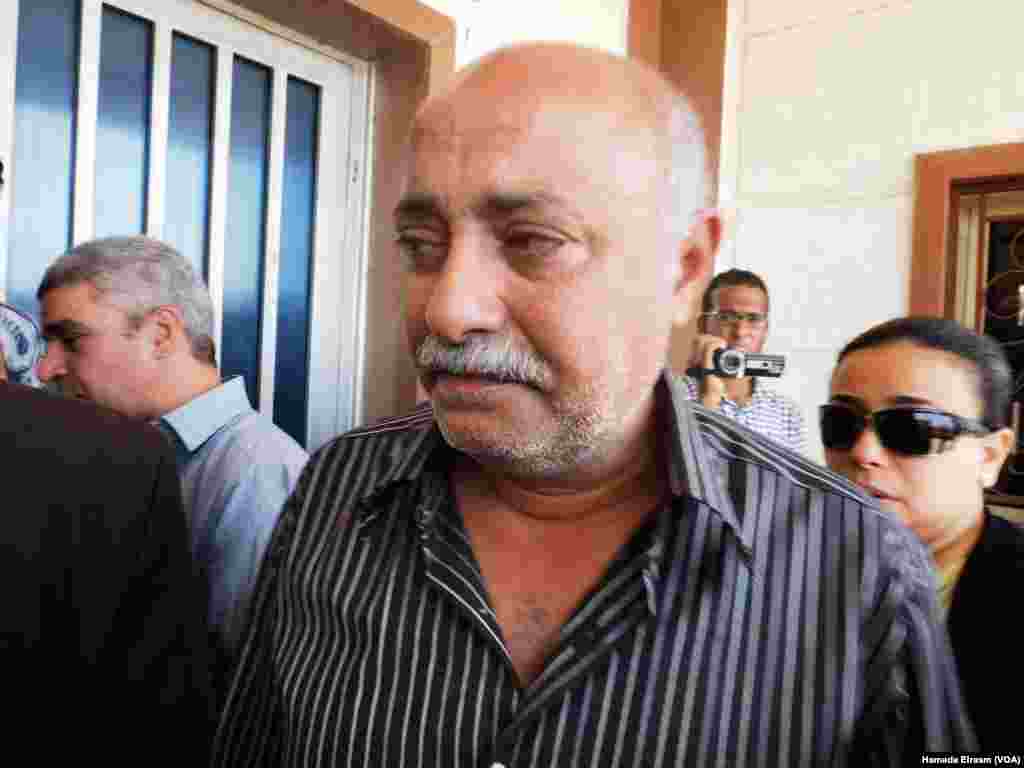 Brother of Amad "Egyptian" who is missing on th Egyptian flight Egyptair A320 just arrived Egyptair in flight service building in Nassr city in Cairo, Egypt on May 19, 2016.