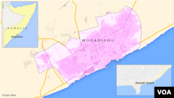 Banadir beach, in Mogadishu, Somalia