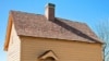 The 1771 Miksch House in Old Salem was built of logs but soon covered in clapboard and painted.