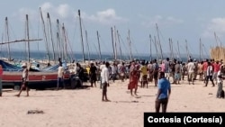 Deslocados de guerra chegam a Pemba, Cabo Delgado, Moçambique (Foto de Arquivo)
