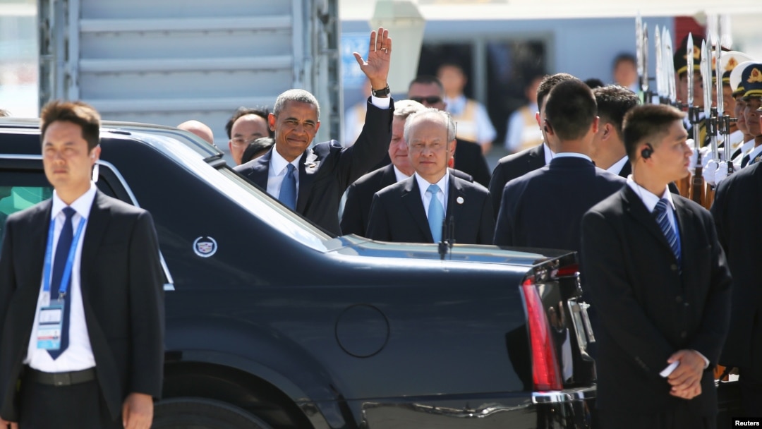 AQSh Prezidenti Barak Obama Xitoyga yetib keldi, 3-sentabr, 2016-yil.