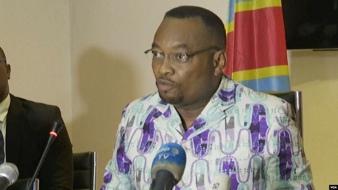 Dr. Eteni Longondo, ministre ya bokolongono na Kinshasa, 10 mars 2020. (VOA/Lingala)