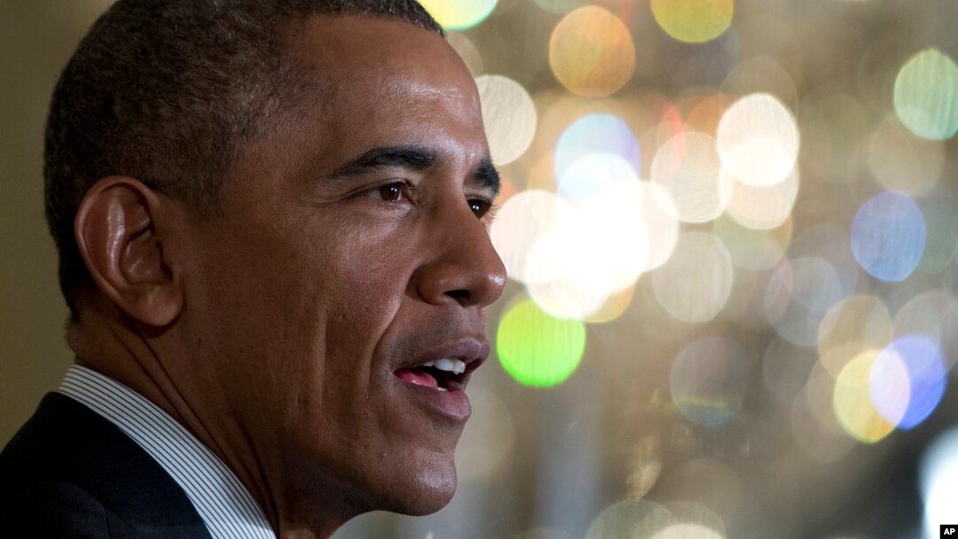 FILE - President Barack Obama speaks during a new conference in the East Room of the White House.