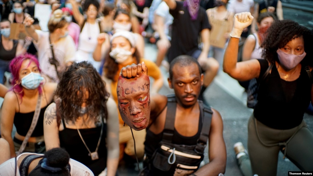 Protestas contra la muerte de George Floyd en Nueva York.