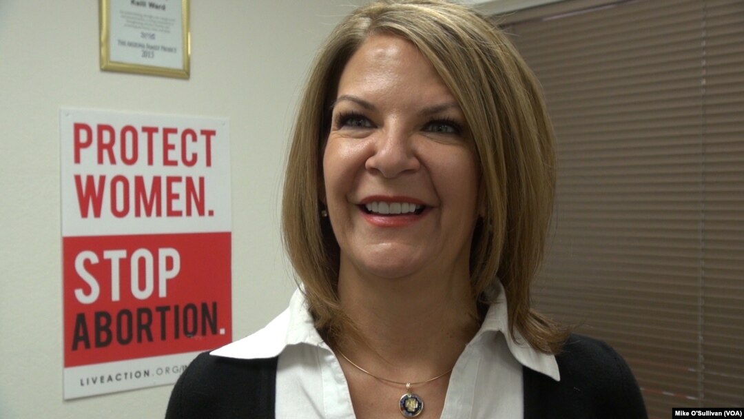 Trump supporter Dr. Kelli Ward is running for the U.S. Senate, from a small office in Phoenix, Arizona, Feb 19, 2017. She looks to Trump to reverse the ACA, to cut taxes and to make more cautious use of the U.S. military.