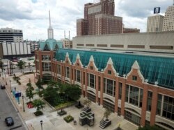 The Wisconsin Center is seen Aug. 5, 2020, in Milwaukee.
