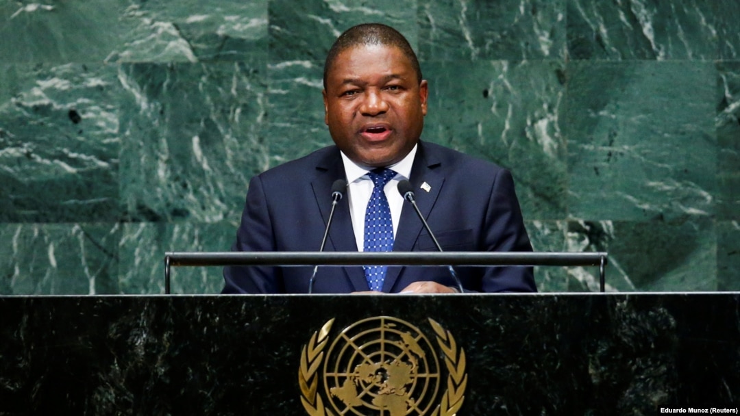 Filipe Nyusi, na 73ª Assembleia Geral das Nações Unidas. Nova Iorque, 25 de Setembro 2018